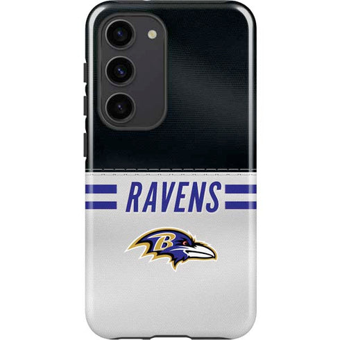 NFL Baltimore Ravens White Striped Galaxy S23 Pro Case