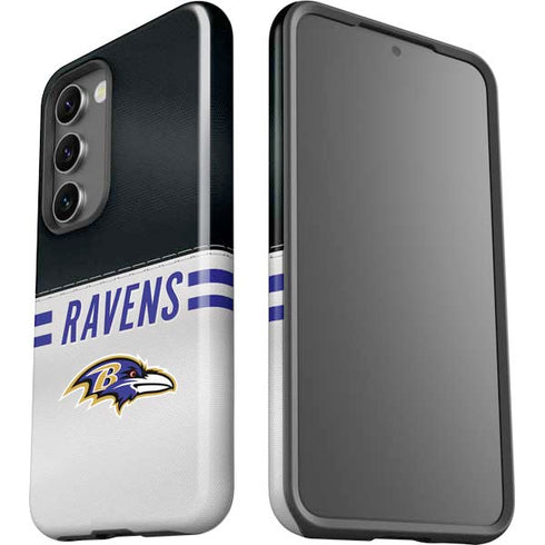 NFL Baltimore Ravens White Striped Galaxy S23 Pro Case