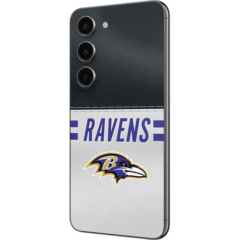 NFL Baltimore Ravens White Striped Galaxy S23 Skin