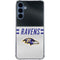 NFL Baltimore Ravens White Striped Galaxy S24 Clear Case