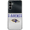 NFL Baltimore Ravens White Striped Galaxy S24 Plus Clear Case