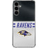 NFL Baltimore Ravens White Striped Galaxy S24 Plus Clear Case