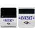 NFL Baltimore Ravens White Striped Galaxy Z Flip3 5G Skin