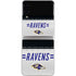 NFL Baltimore Ravens White Striped Galaxy Z Flip3 5G Skin
