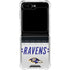 NFL Baltimore Ravens White Striped Galaxy Z Flip5 5G Clear Case