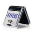 NFL Baltimore Ravens White Striped Galaxy Z Flip5 5G Clear Case