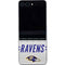 NFL Baltimore Ravens White Striped Galaxy Z Flip5 5G Skin