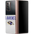 NFL Baltimore Ravens White Striped Galaxy Z Fold2 5G Skin