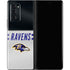 NFL Baltimore Ravens White Striped Galaxy Z Fold2 5G Skin