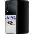 NFL Baltimore Ravens White Striped Galaxy Z Fold3 5G Skin