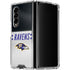 NFL Baltimore Ravens White Striped Galaxy Z Fold4 5G Clear Case