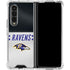 NFL Baltimore Ravens White Striped Galaxy Z Fold4 5G Clear Case
