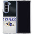 NFL Baltimore Ravens White Striped Galaxy Z Fold5 5G Clear Case