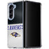 NFL Baltimore Ravens White Striped Galaxy Z Fold5 5G Clear Case
