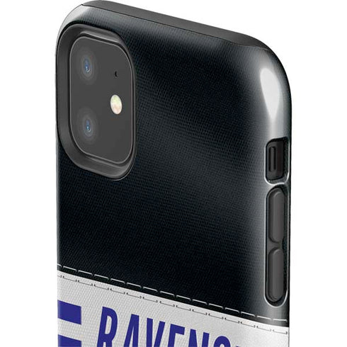 NFL Baltimore Ravens White Striped iPhone 11 Impact Case