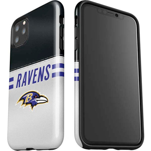 NFL Baltimore Ravens White Striped iPhone 11 Pro Max Impact Case