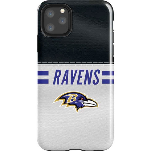 NFL Baltimore Ravens White Striped iPhone 11 Pro Max Impact Case