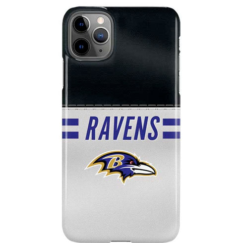 NFL Baltimore Ravens White Striped iPhone 11 Pro Max Lite Case