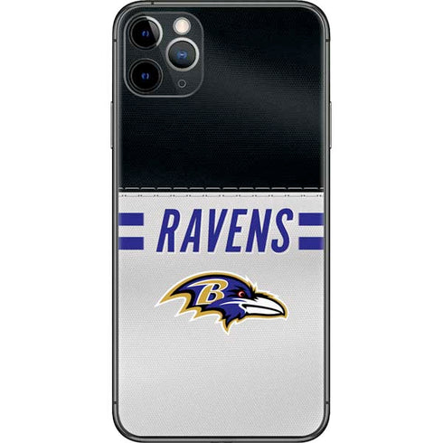 NFL Baltimore Ravens White Striped iPhone 11 Pro Max Skin