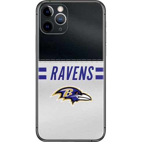 NFL Baltimore Ravens White Striped iPhone 11 Pro Skin