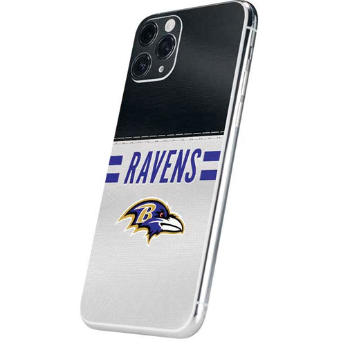NFL Baltimore Ravens White Striped iPhone 11 Pro Skin
