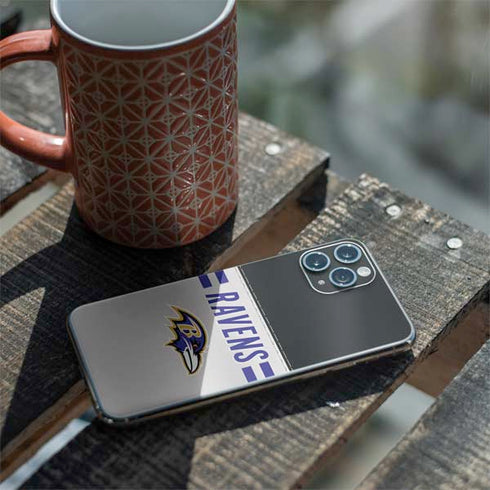 NFL Baltimore Ravens White Striped iPhone 11 Pro Skin