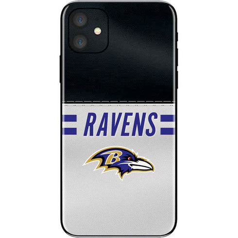 NFL Baltimore Ravens White Striped iPhone 11 Skin