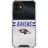 NFL Baltimore Ravens White Striped iPhone 12 Clear Case