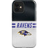 NFL Baltimore Ravens White Striped iPhone 12 Impact Case