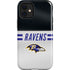 NFL Baltimore Ravens White Striped iPhone 12 Mini Impact Case