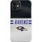 NFL Baltimore Ravens White Striped iPhone 12 Mini Lite Case