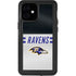 NFL Baltimore Ravens White Striped iPhone 12 Mini Waterproof Case