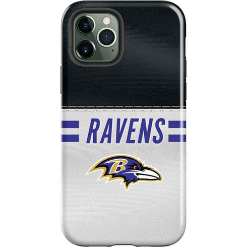 NFL Baltimore Ravens White Striped iPhone 12 Pro Impact Case