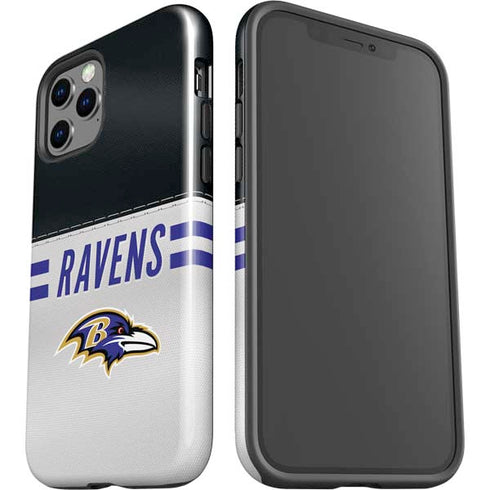 NFL Baltimore Ravens White Striped iPhone 12 Pro Max Impact Case