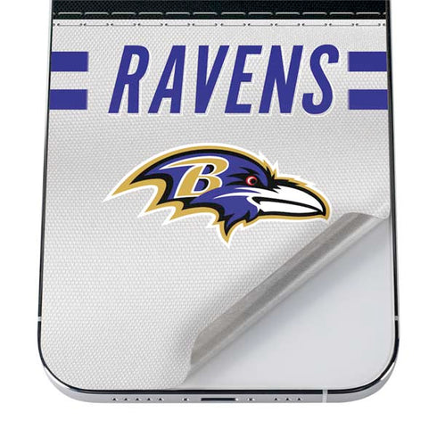 NFL Baltimore Ravens White Striped iPhone 12 Pro Max Skin
