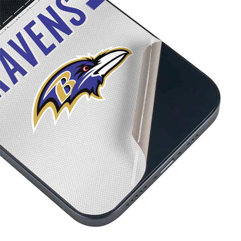 NFL Baltimore Ravens White Striped iPhone 13 Mini Skin