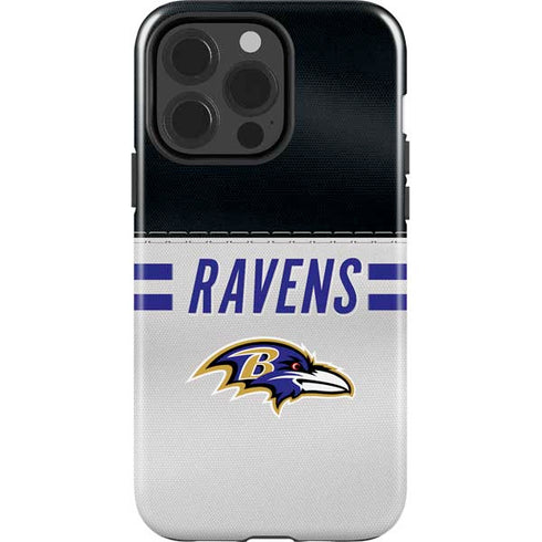 NFL Baltimore Ravens White Striped iPhone 13 Pro Impact Case