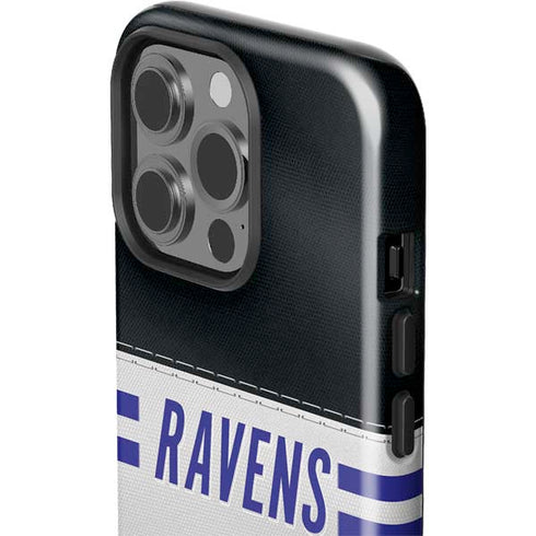 NFL Baltimore Ravens White Striped iPhone 13 Pro Impact Case