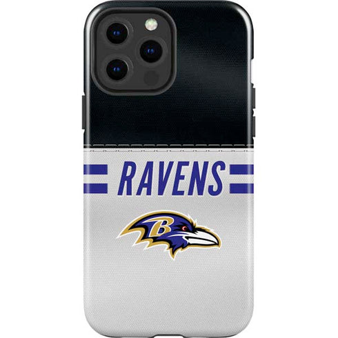 NFL Baltimore Ravens White Striped iPhone 13 Pro Max Impact Case