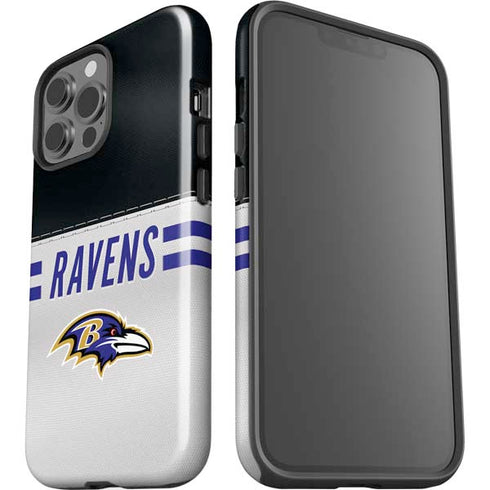 NFL Baltimore Ravens White Striped iPhone 13 Pro Max Impact Case
