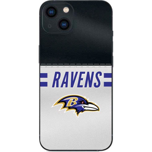 NFL Baltimore Ravens White Striped iPhone 13 Skin