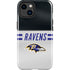 NFL Baltimore Ravens White Striped iPhone 15 Plus Impact Case