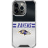 NFL Baltimore Ravens White Striped iPhone 15 Pro Clear Case