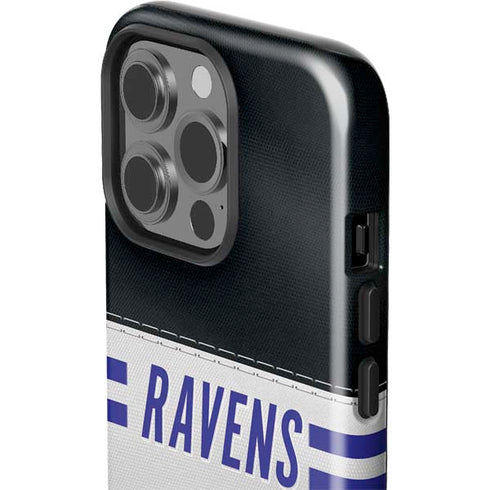 NFL Baltimore Ravens White Striped iPhone 14 Pro Impact Case