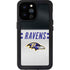 NFL Baltimore Ravens White Striped iPhone 14 Pro Max Waterproof Case
