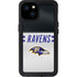 NFL Baltimore Ravens White Striped iPhone 15 Plus Waterproof Case