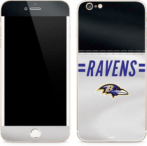 NFL Baltimore Ravens White Striped iPhone 6/6s Plus Skin