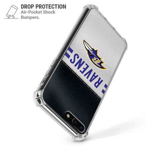 NFL Baltimore Ravens White Striped iPhone 7/8 Plus Clear Case