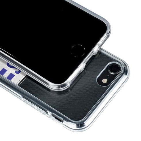NFL Baltimore Ravens White Striped iPhone SE (2nd & 3rd Gen) Clear Case