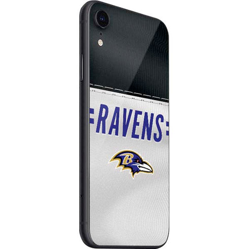 NFL Baltimore Ravens White Striped iPhone SE (2nd & 3rd Gen) Skin